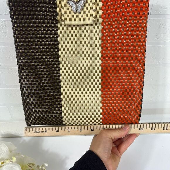 Mexican Hand Woven with Plastic Shoulder Bag - Picture 6 of 15